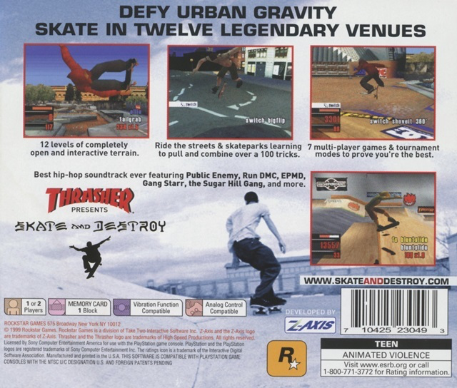 Thrasher: Skate and Destroy - PS1
