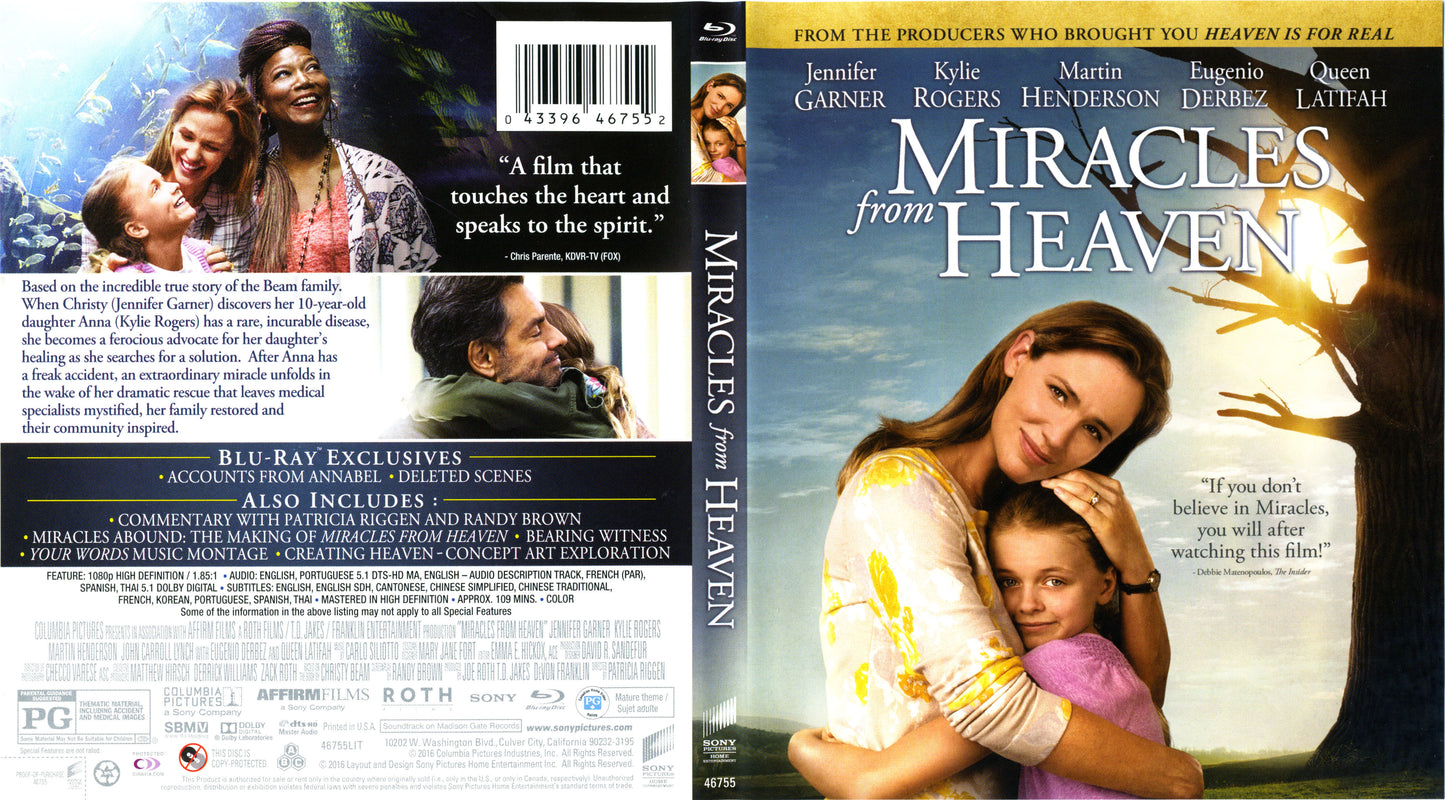 Miracles From Heaven - Blu-ray Drama 2016 PG