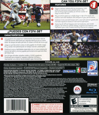 Playstation 2 FIFA 08 Soccer Pre-Played Game 🎮 in 2023